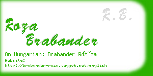 roza brabander business card